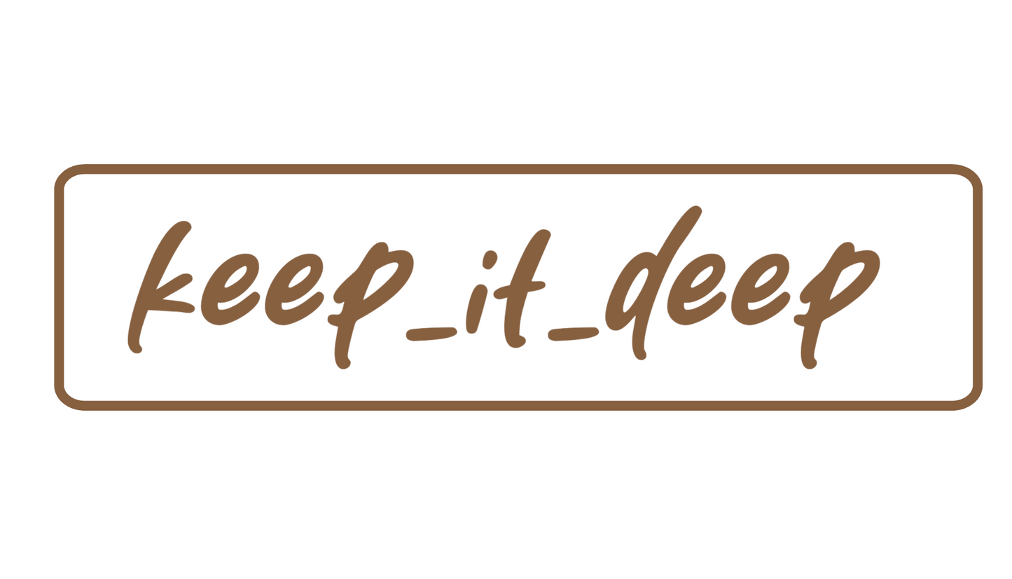 Keep_it_deep - Logo - Aufkleber