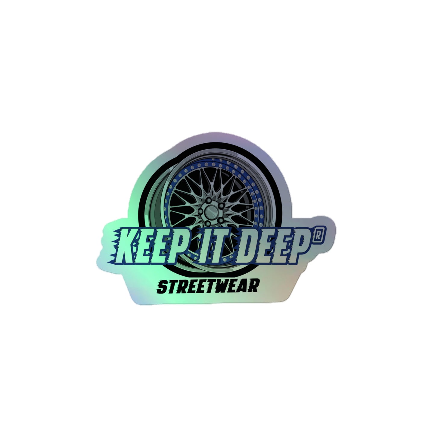 Keep it deep Streetwear - Hologramm Aufkleber - Blue Edition