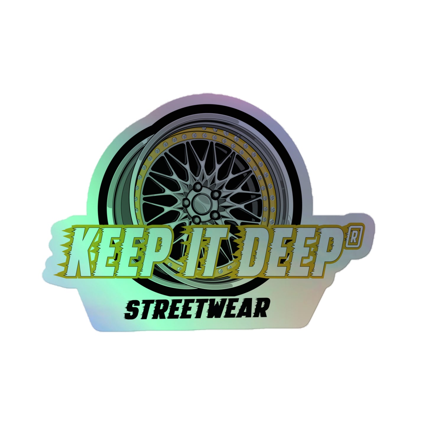 Keep it deep Streetwear - Hologramm Aufkleber - Gold Edition