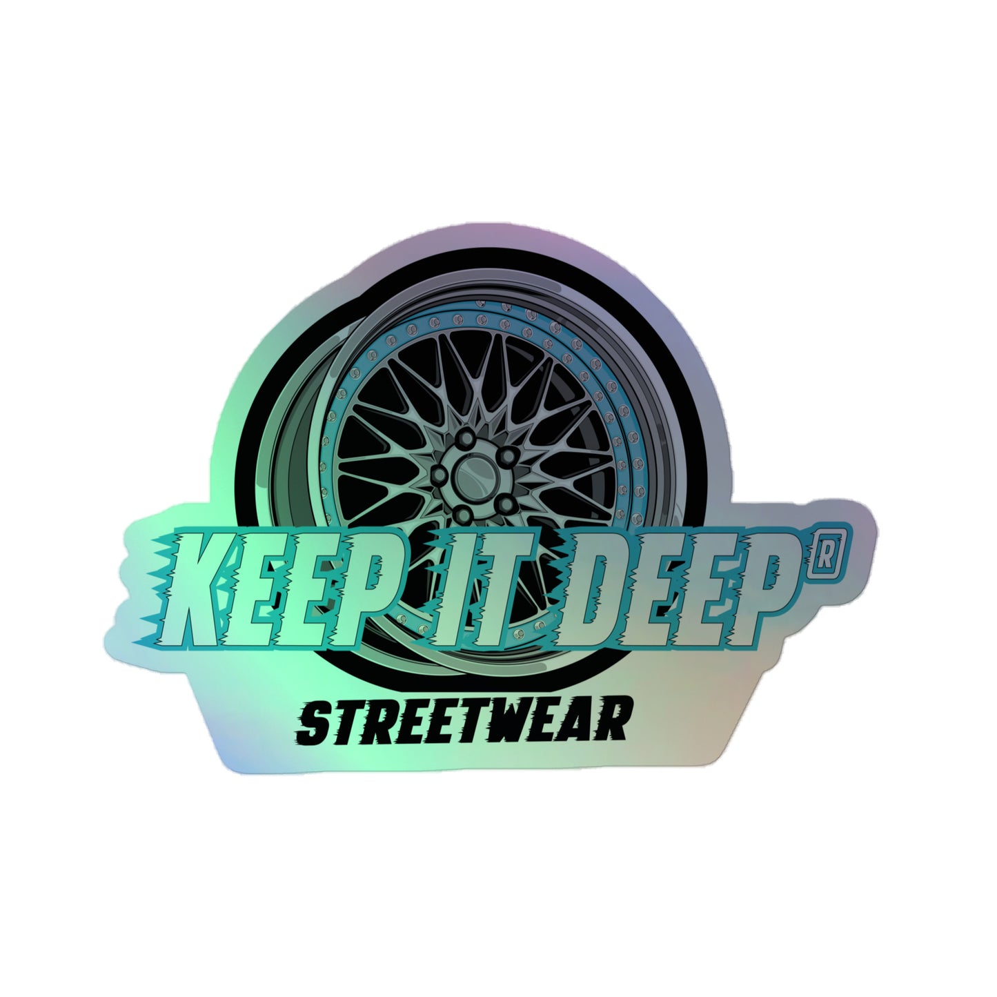 Keep it deep Streetwear - Hologramm Aufkleber  - Mint Edition