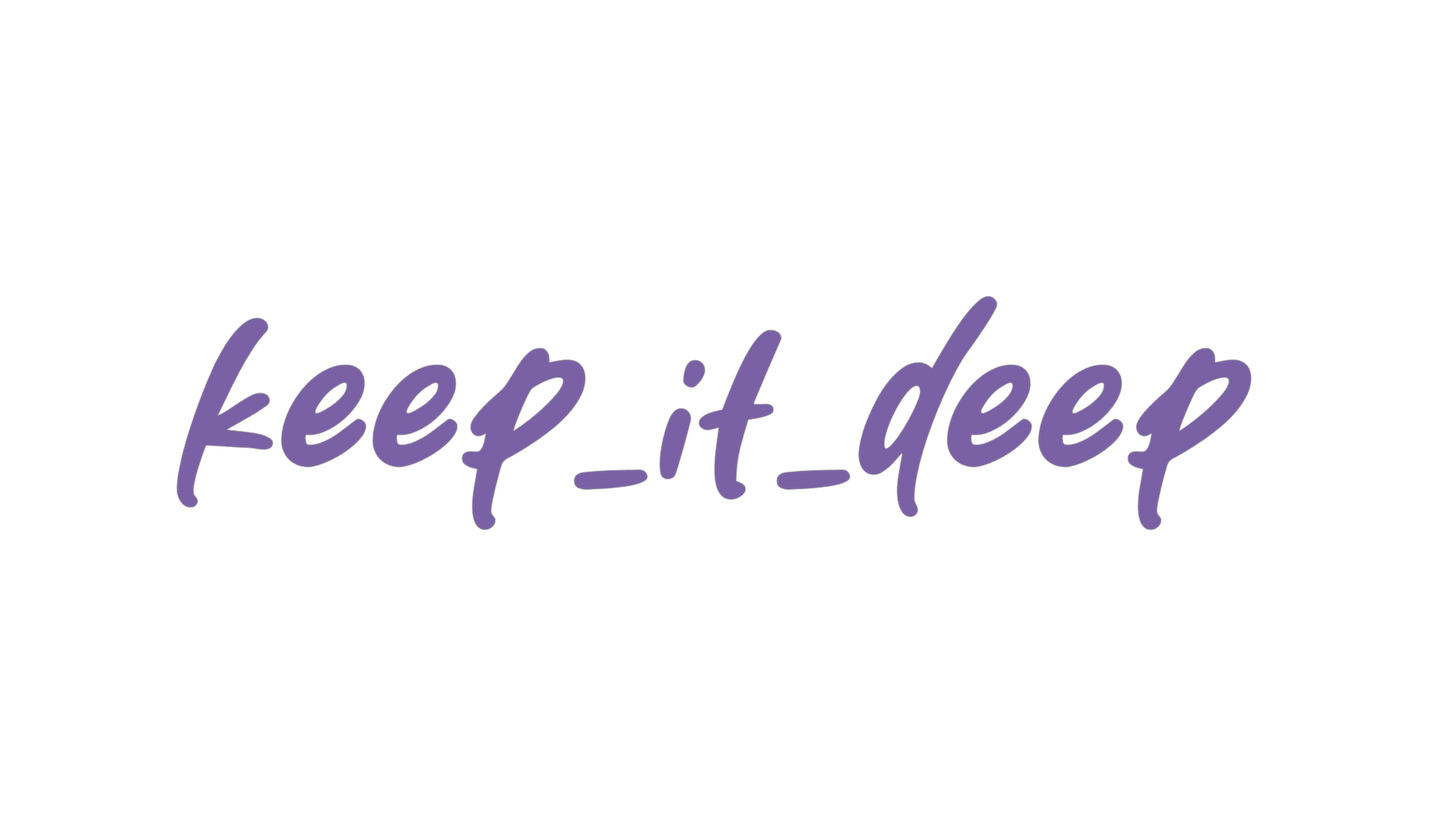 Keep_it_deep - Aufkleber