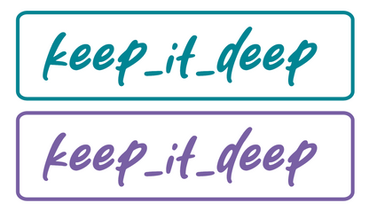 Keep_it_deep - Logo - Aufkleber