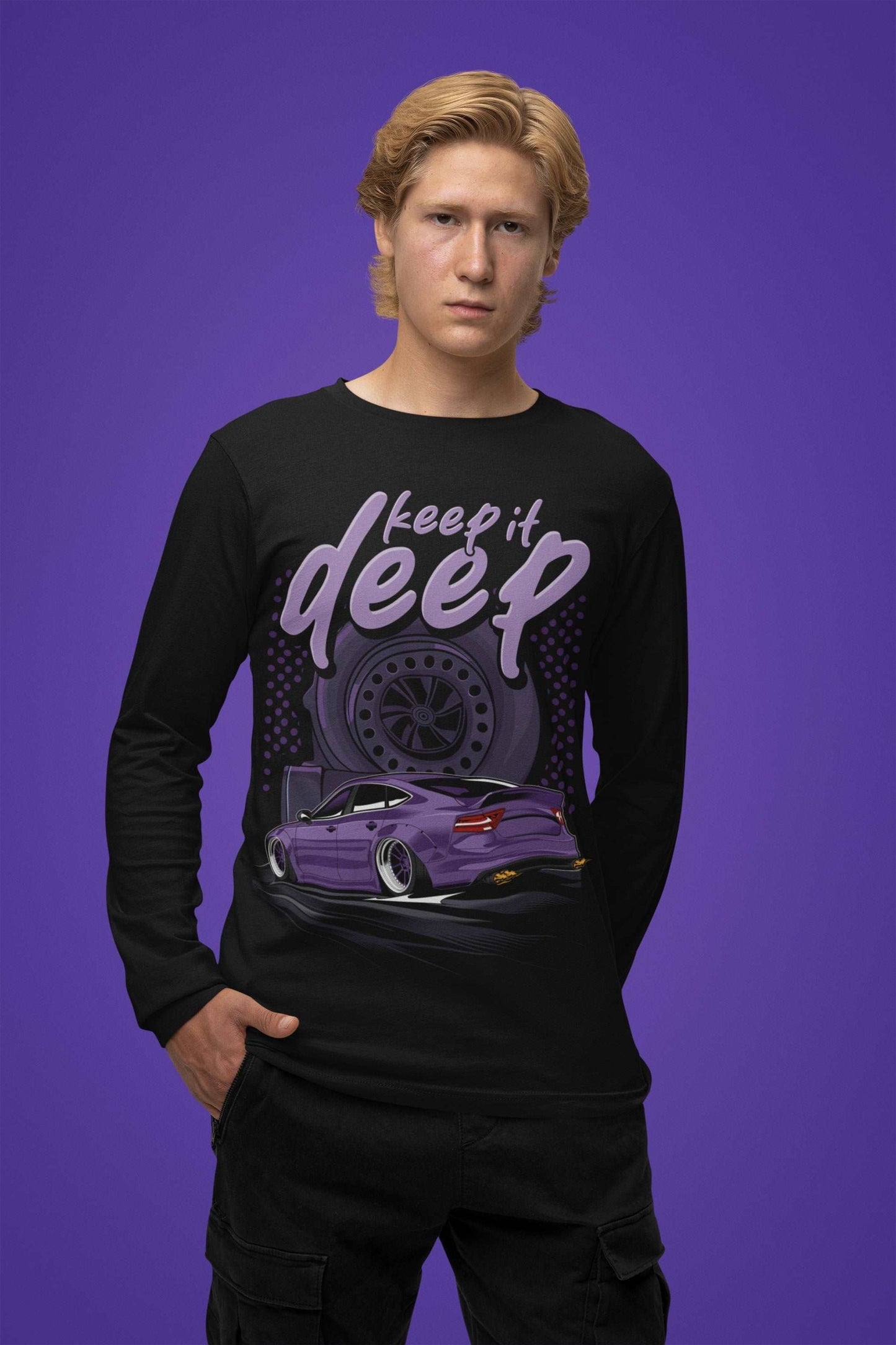 Downforce Purple - Klassik Langarm-Shirt