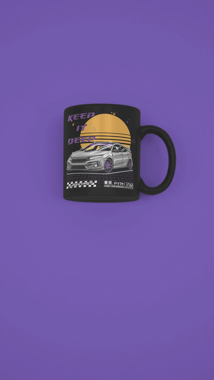 Sunset Racer - Schwarze Tasse