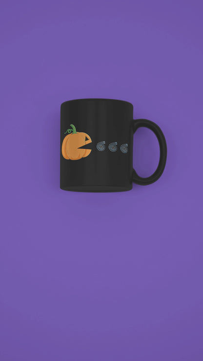 Hungry Pumpkin - Schwarze Tasse