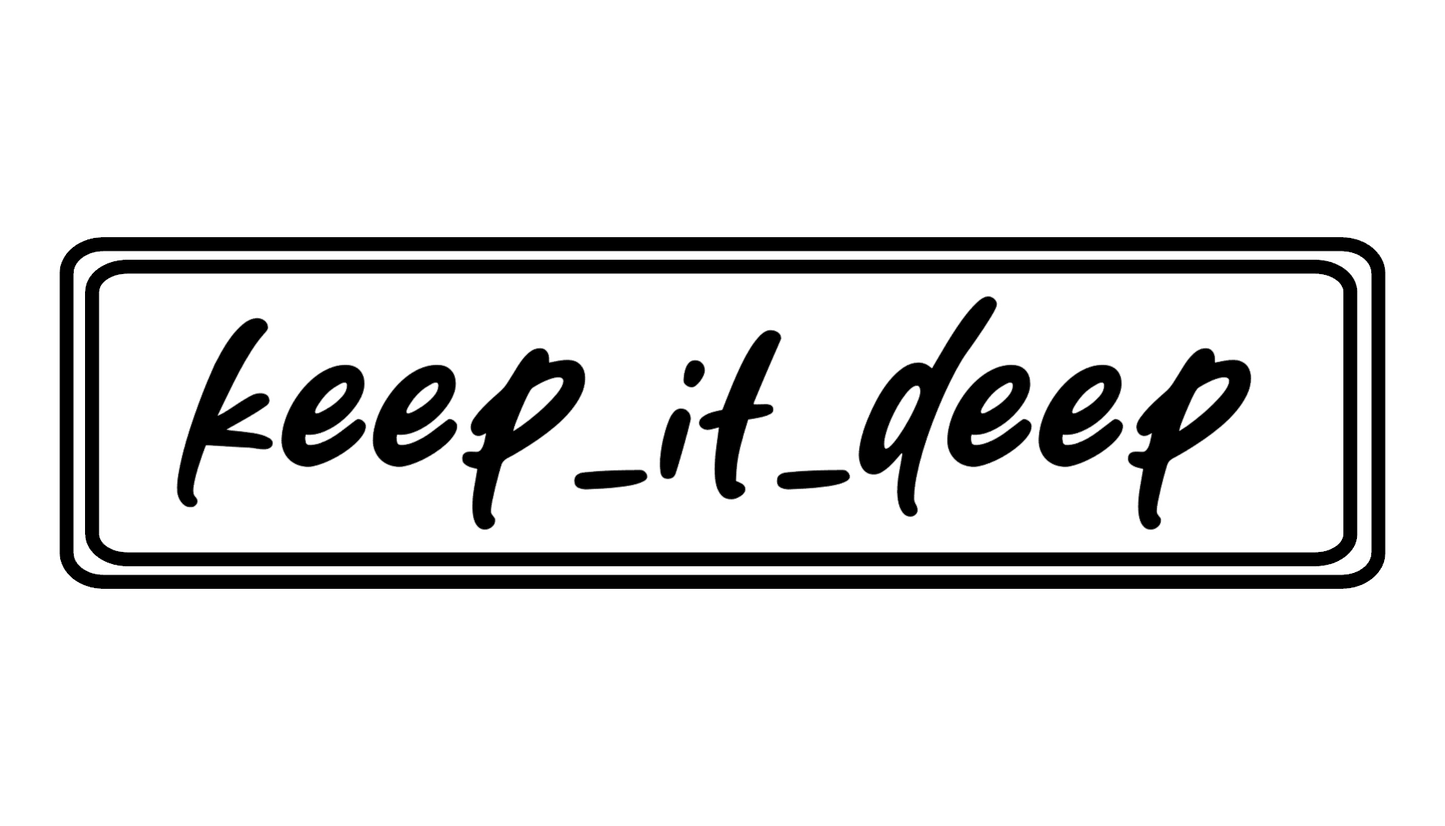 Keep_it_deep - Logo - Aufkleber