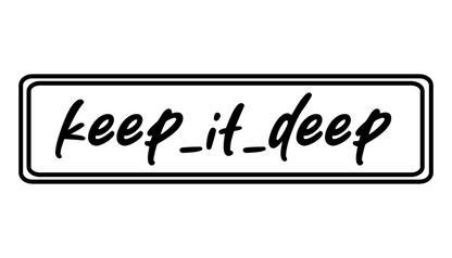 Keep_it_deep - Logo - Aufkleber