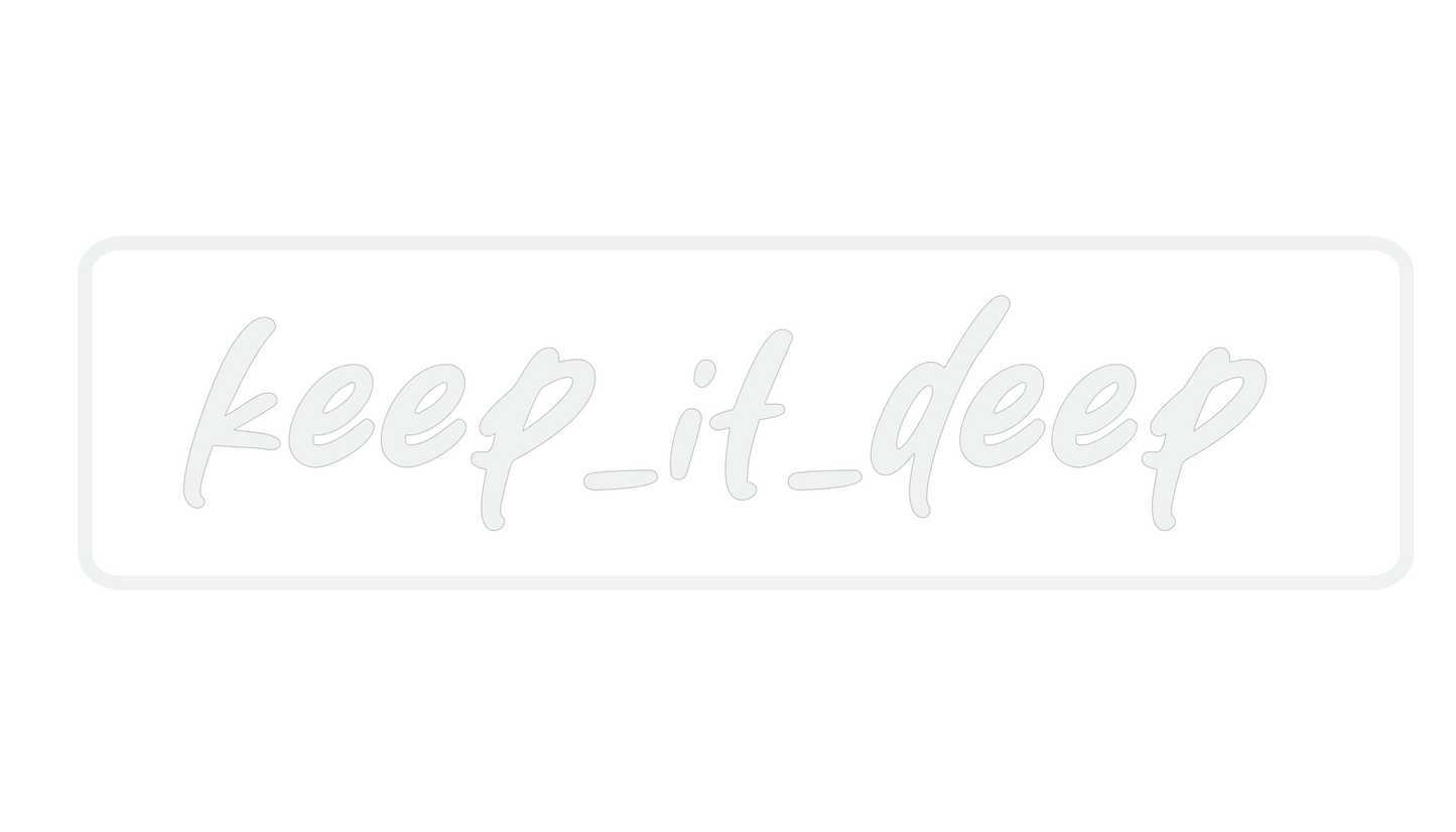 Keep_it_deep - Logo - Aufkleber