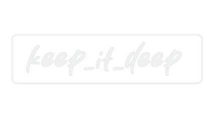 Keep_it_deep - Logo - Aufkleber